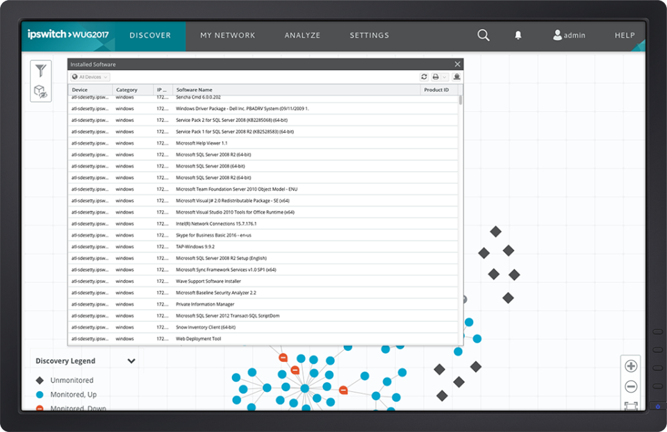 screenshot of WhatsUp Gold